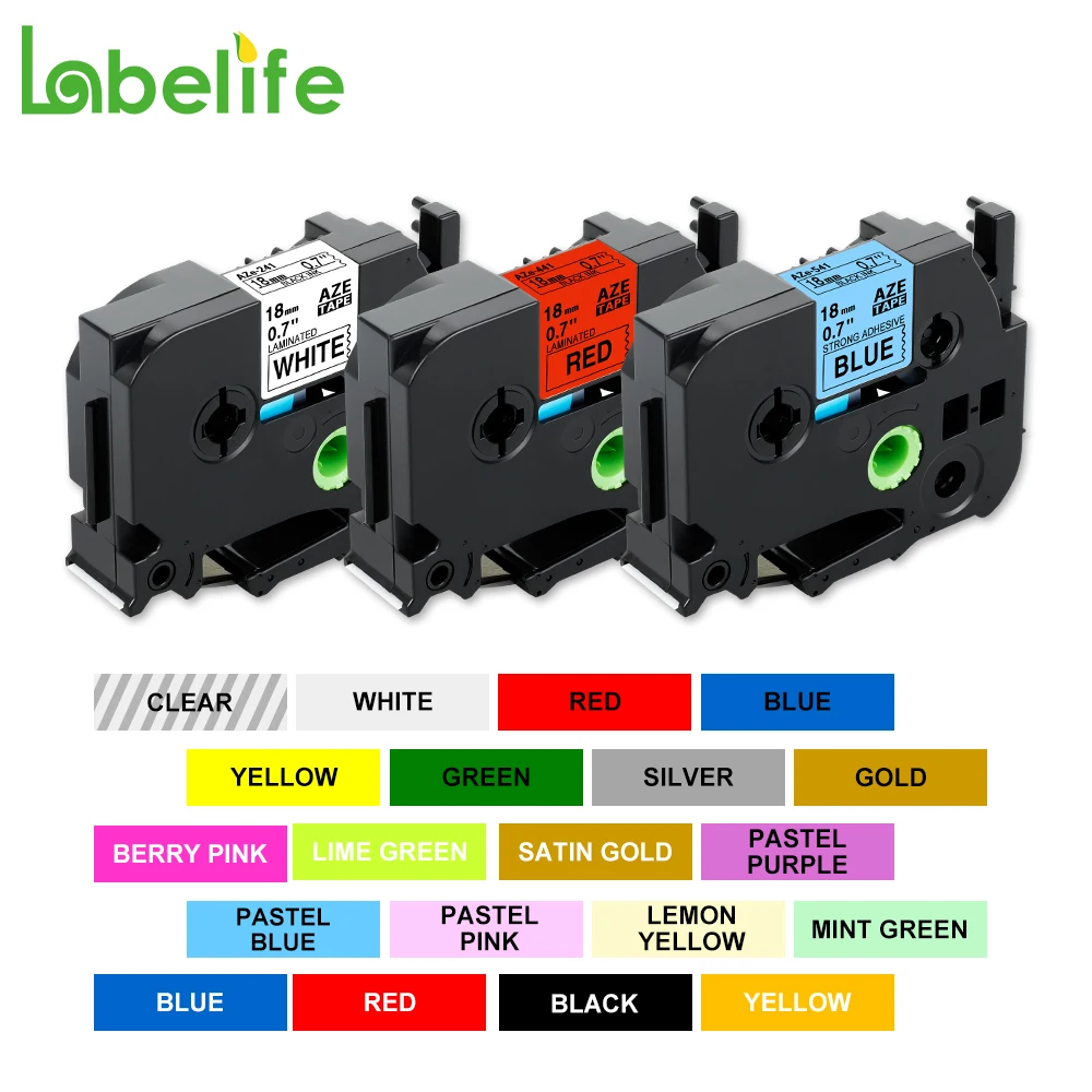 Labelife TZe241 TZe-241 TZe 141 tze641 совместим с принтером для этикеток Brother лента 18 мм