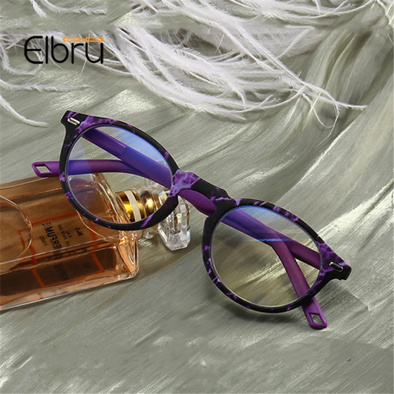 Очки Elbru для чтения с защитой от синего света мраморные очки унисекс в круглой