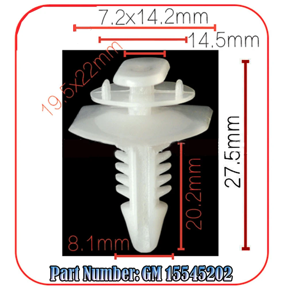 25 шт. 50 Дверная панель Стопорные зажимы для автомобиля подходит G M Chevrolet Silverado 1500