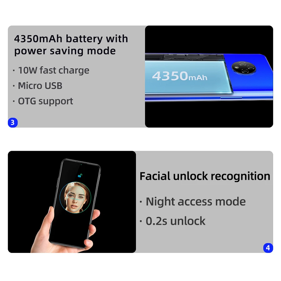 DOOGEE X95 мир посылки Android 10 4G-LTE мобильных телефонов 6 52 &quotMTK6737 2 Гб Оперативная память