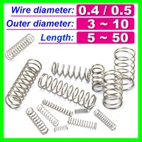 wire diameter 0 4mm 0 5mm small compression spring buffer return short spring release pressure spring y type 304 stainless steel