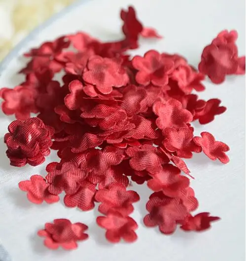 Dark red 100 шт 23 цвета розовый DIY ручной работы 3D цветок свадебное платье ингредиенты пирографический Eugen пряжа головные уборы материалы RS338 - Цвет: Dark red
