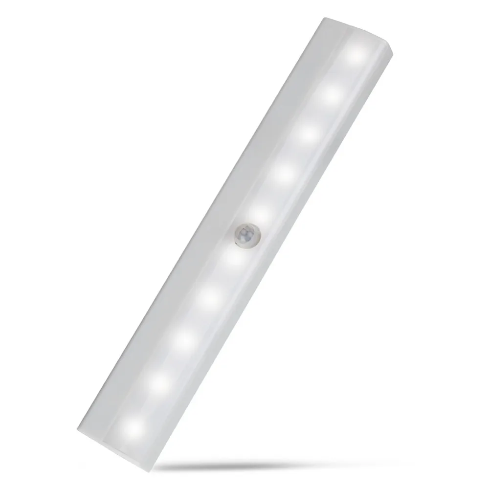 Горячая 10LED ИК инфракрасный датчик движения Детектор лампа для шкафа беспроводной датчик светильник ing шкаф ночной аккумулятор лампа шкаф светильник