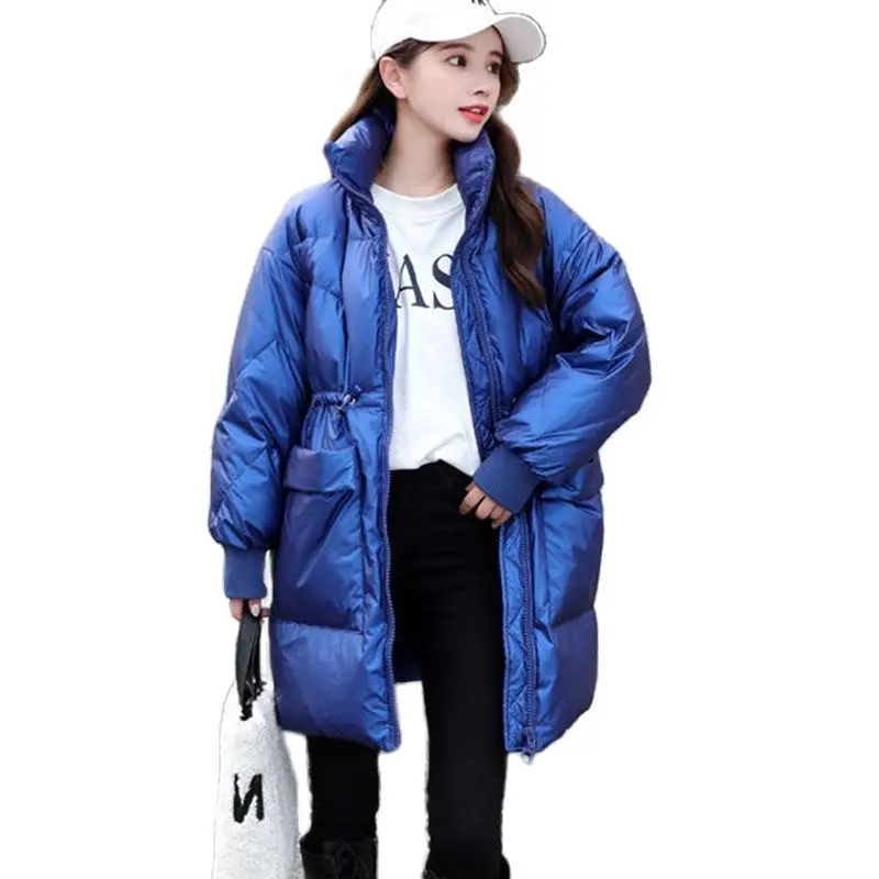 

2021 Winter New Shiny Matte 90% White Duck Down Down Jacket Women Loose Wash-Free Outerwear Cold Parka Overcoat Abrigo Mujer