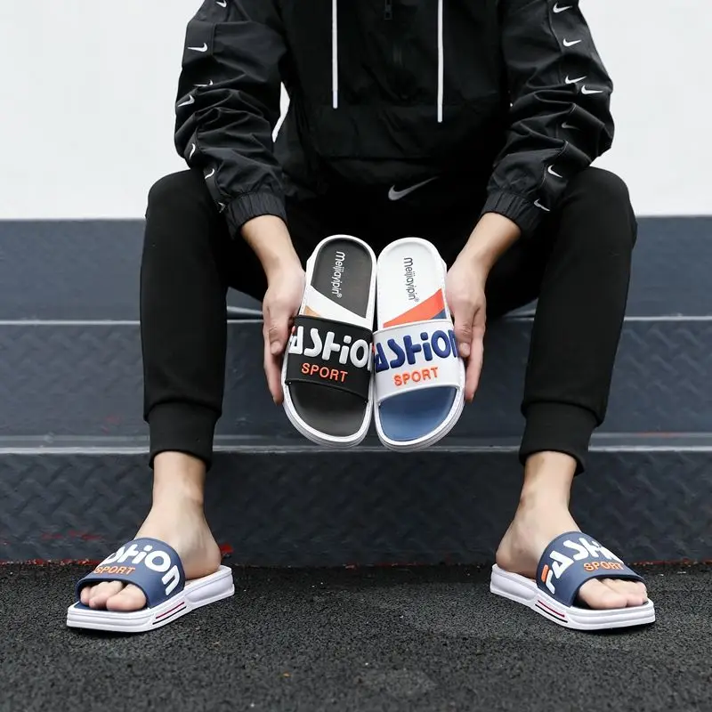 

Summer Men Slippers Couple Sandals For Men Outdoor Fashion House Soft Shoes Slides Non-slip Beach Flip Flop Unisex Big Size