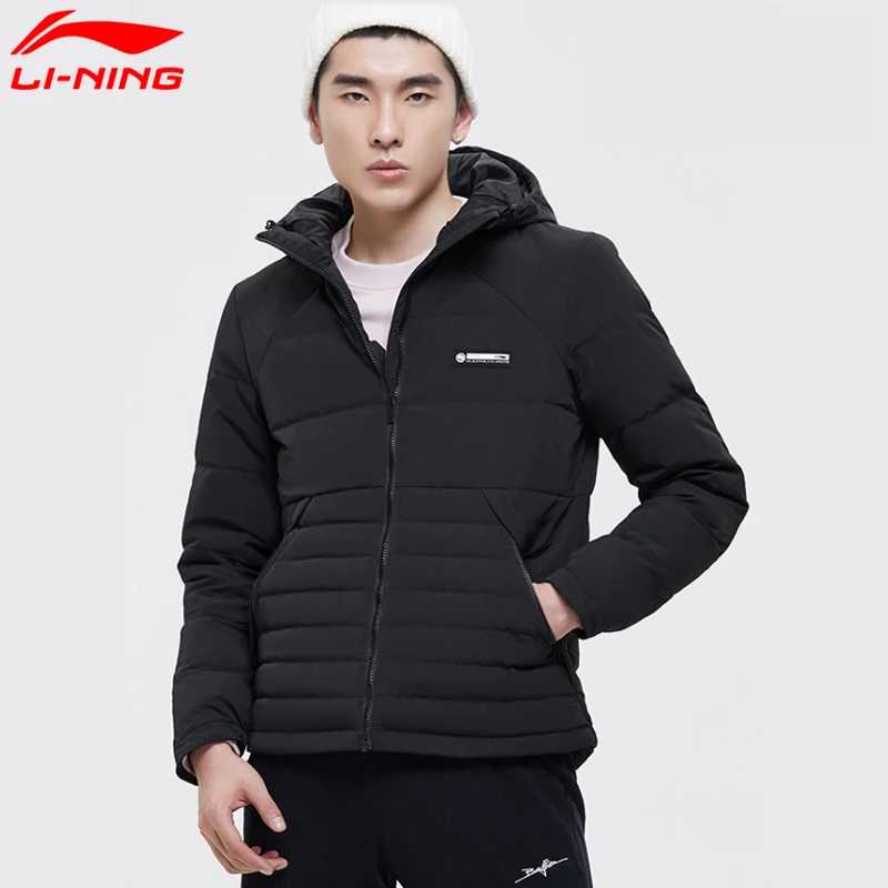 Li-Ning/Мужская короткая пуховая куртка из серии BAD FIVE для баскетбола, уличная теплая зимняя спортивная куртка с подкладкой AYMN013 MWY311