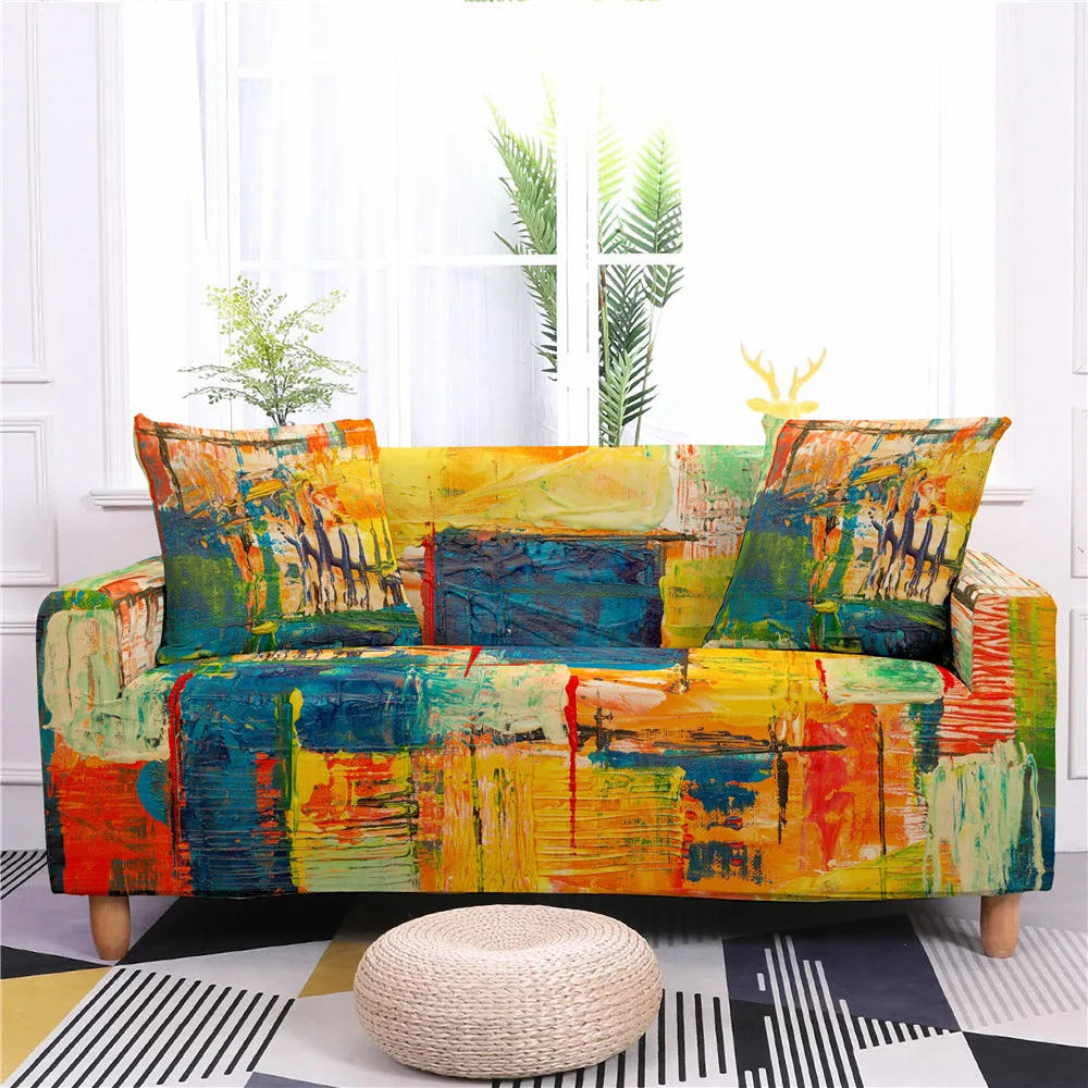 

Abstract Elastic Sofa Couch Covers For Living Room Universal Sofa Slipcover Home Sofa Protection Cover 1/2/3/4-Seater