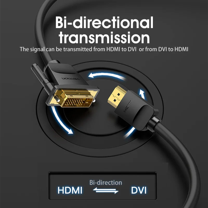 Vention Кабель HDMI DVI Bi direction Male 24 + 1 D переходник 1080P конвертер для Xbox HDTV DVD LCD в