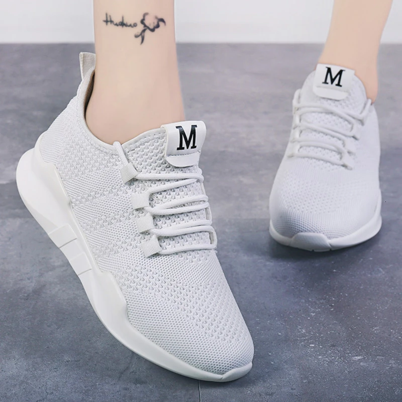 Кроссовки-носки женские сетчатые дышащие Нескользящие плоская подошва