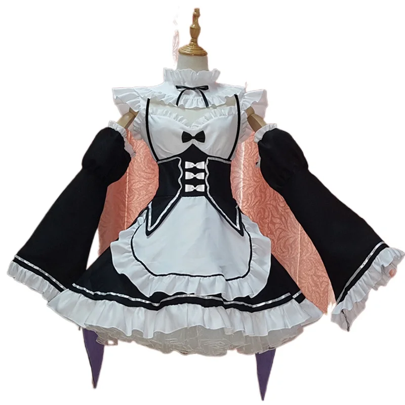Ram and Rem Re: Zero Kara Hajimeru Isekai Seikatsu Relife костюм горничной косплей Лолита японское аниме| |