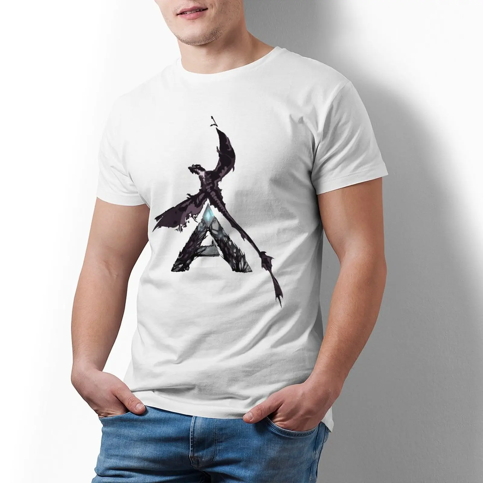 

Футболка мужская хлопковая с коротким рукавом и принтом, 100 хлопок