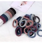 Резинки для волос для девочек, однотонные, с большим фиксатором для конского хвоста, 50 шт., эластичные резинки для волос в Корейском стиле, аксессуары украшения для волос