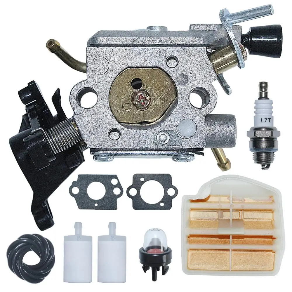 

C1M-EL37B Carburetor Carb w Air Filter Fuel Line Repower Kit For Husqvarna 445 445E 450 450E Gas Chainsaw Replace 506 45 04-01