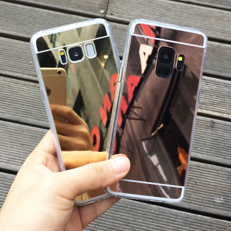 Чехол с зеркальным эффектом для Samsung Galaxy A20 A30 A50 M20 S10 Note 10 S8 S9 Plus S7 S6 edge мягкий