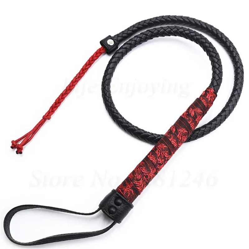 Fetish PU Leather Snake Whip Flogger Handle Spanking Paddle Knout Flirt Adult Game Slave BDSM Erotic Sex Toys for Women Couples | Красота и
