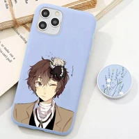 japan anime bungou stray dogs dazai osamu phone case soft solid color for iphone 11 12 13 mini pro xs max 8 7 6 6s plus x xr