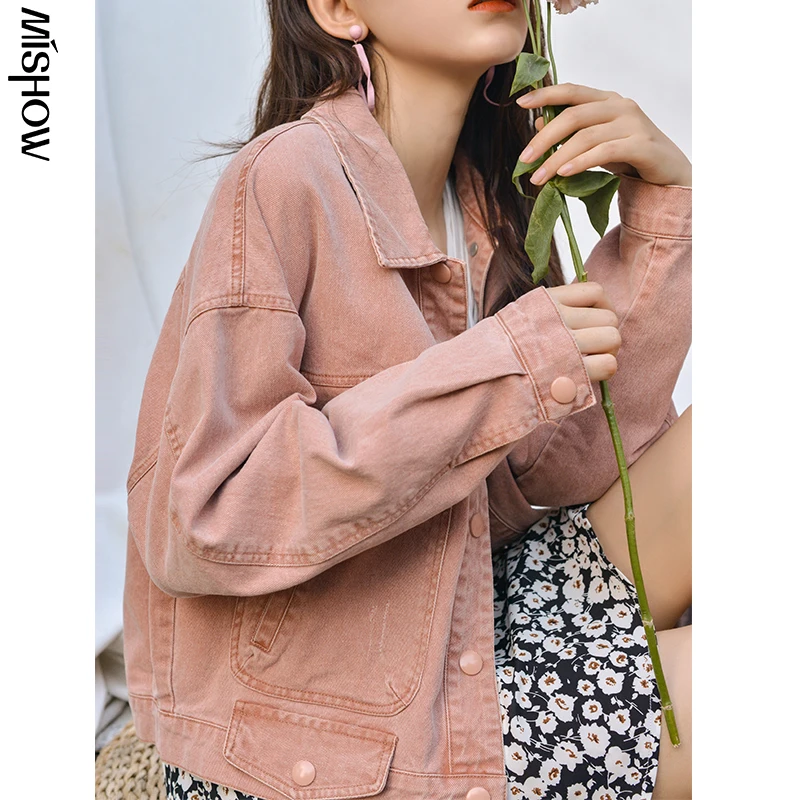 MISHOW 2020 Осенняя куртка для женщин Джинсовая Верхняя одежда уличная ветровка