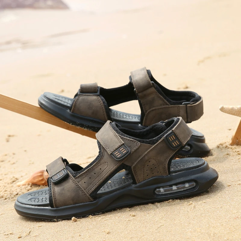 

Unisex Sandals Sandalia Masculina Couro Sandalias Transpirables Sandals-men Mens Summer Sandles Sandalen Herren