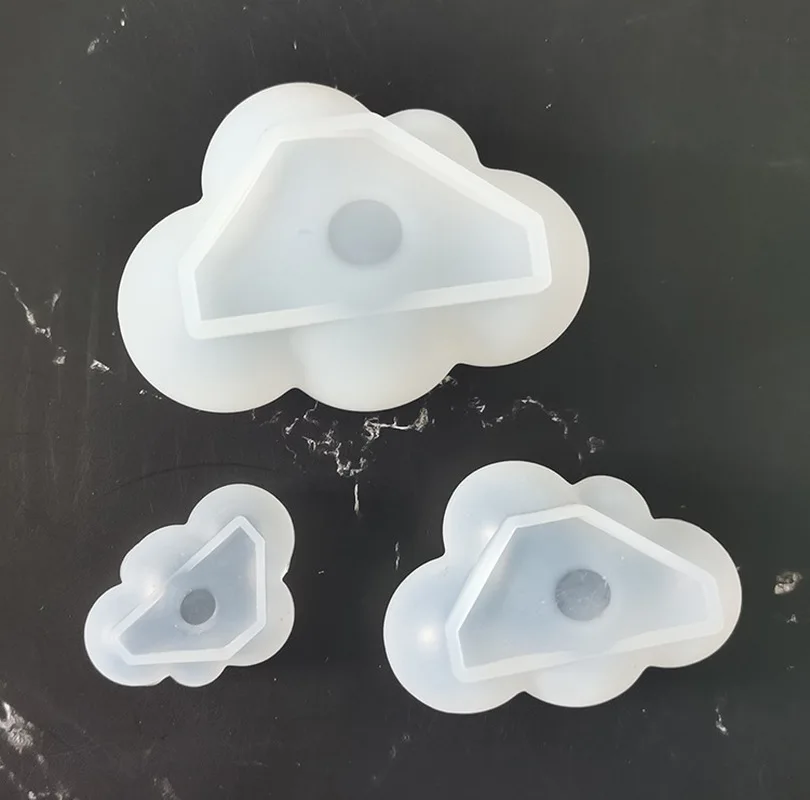 

1pcs 3D Cloud Shape Chocolate Silicone Mold Mousse Fondant Ice Cube Pudding Candy Soap Candle Molds Baking Cake Decoration Tool