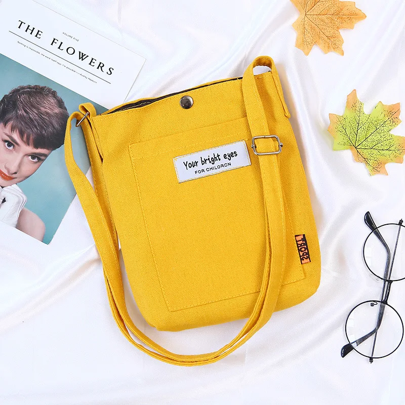 

Women Shoulder Bags Canvas Coin Purse Mobile Phone Bag Mini Student Crossbody Bag Large Capacity Shopping Messenger Handbags