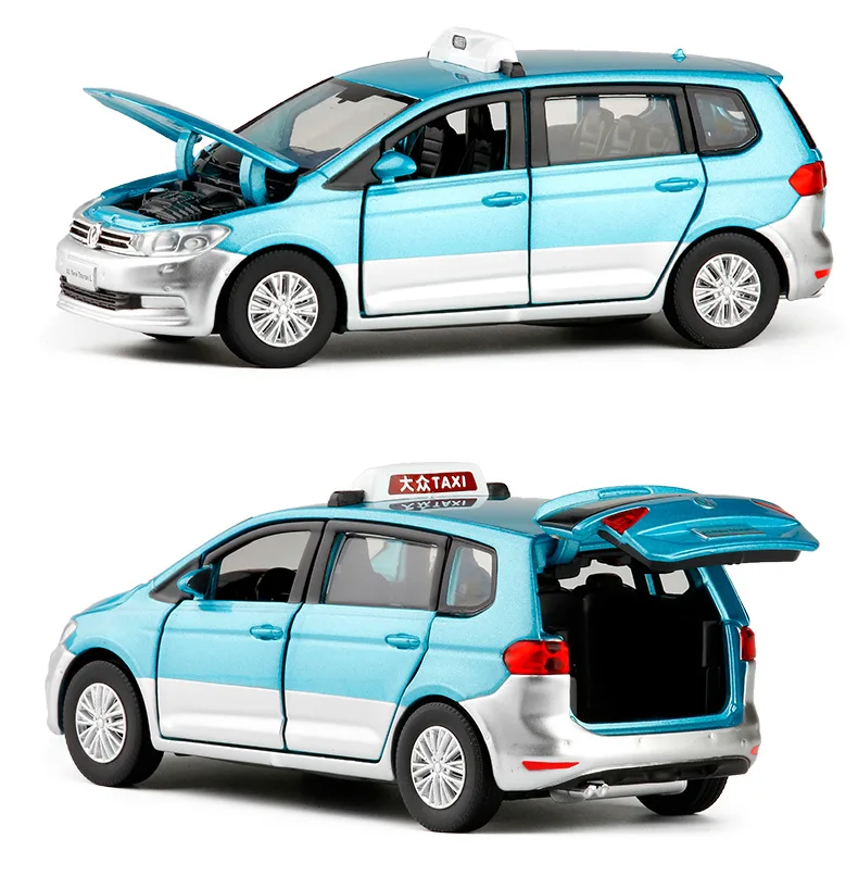1:32 новинка такси MPV модель игрушечный автомобиль сплав оттягивается детская