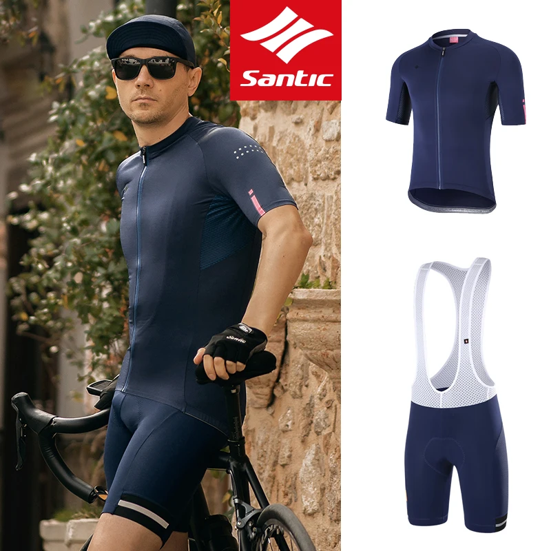 

Santic Men Cycling Jersey Bicycle Cycling Shirt Anit-Sweat Bicycle Clothing Breathable Bike Shirt Road MTB T-shirts Cycling