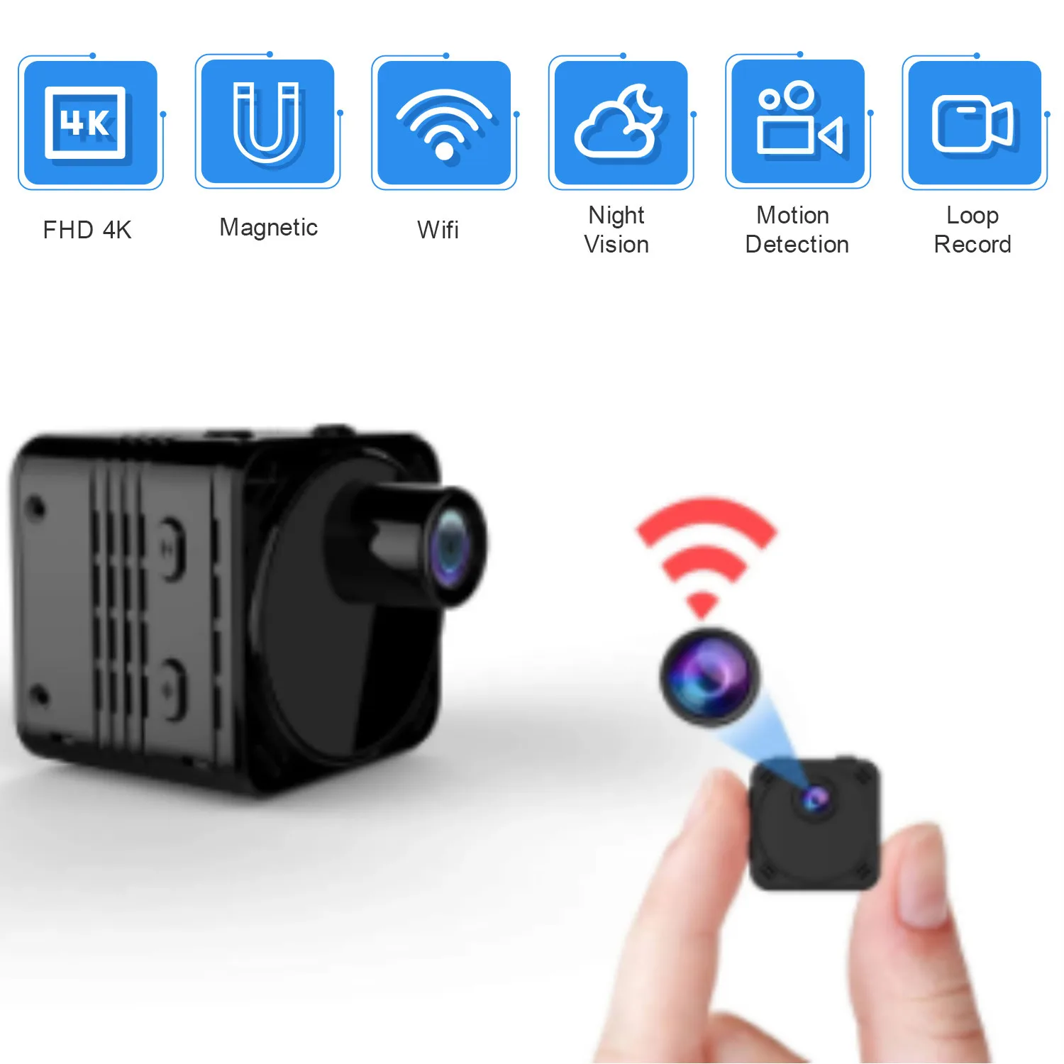 

Новая 4K мини-камера WiFi умная беспроводная видеокамера IP точка доступа HD маленькая камера обнаружения движения Vlog Espia ночное видение видео ...