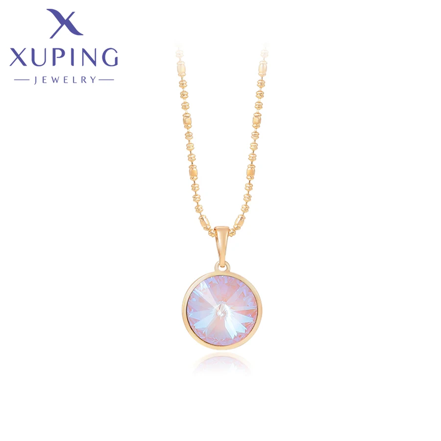 

Ювелирные изделия Xuping, Новое поступление, ожерелье с круглым кристаллом, цвет золото, A00333379