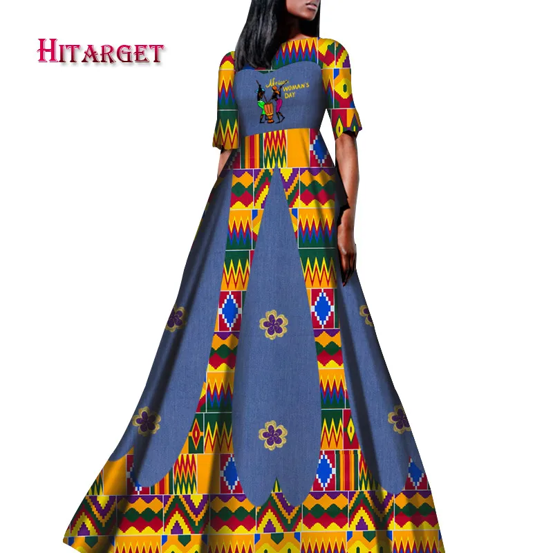 2020 fashion new african dresses for women half sleeve plus size wedding party dress print long maxi dashiki vestidos WY6392