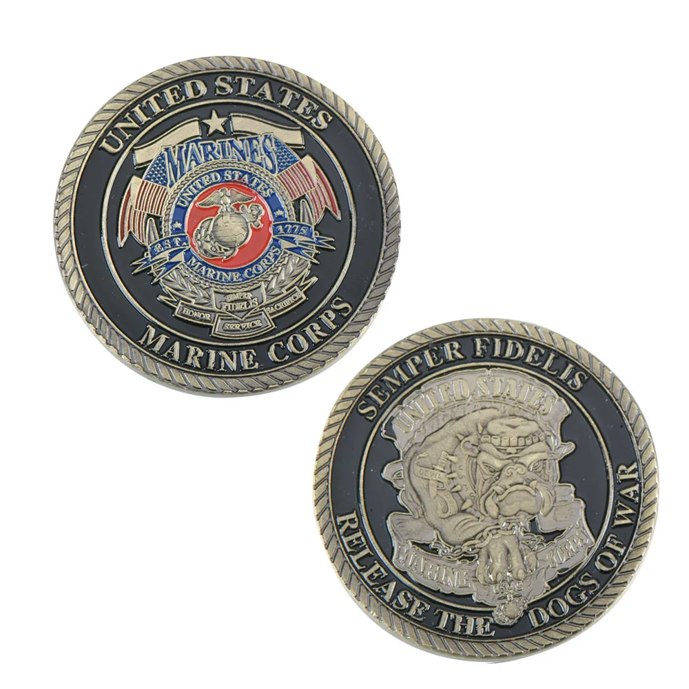 coin 5 WR армия США Военные позолоченные монеты коллекционные с монетницей Air Force темно-синяя сувенирная монета подарок для мужчин дропшиппинг - Цвет: coin 5