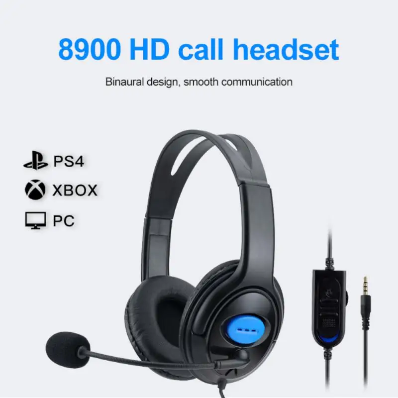 

Wired Gaming Headset Earphones For Sony PS4 Headphones with Microphone 3.5mm Stereo Deep Bass Earphone For Sony PlayStation 4