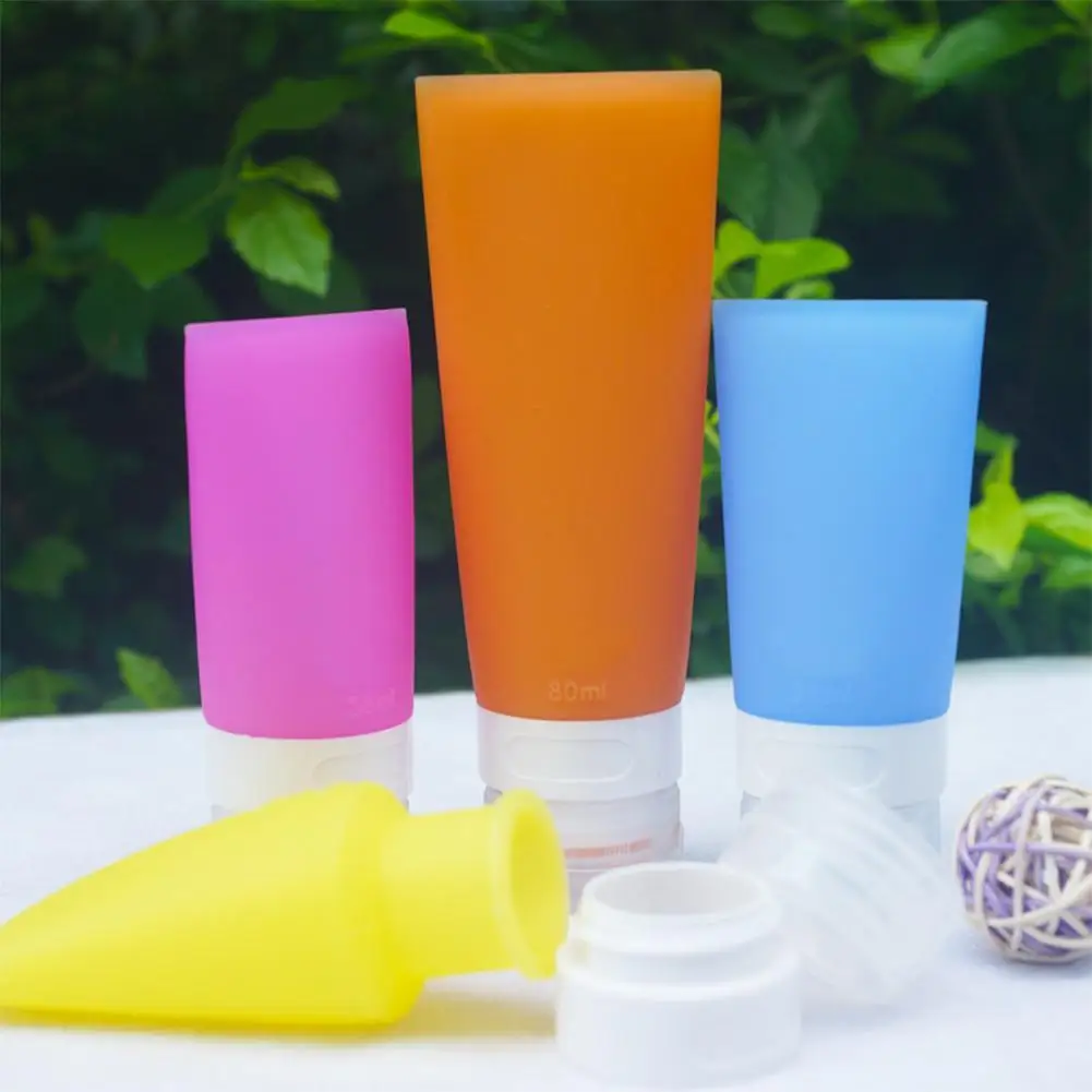 

60ml Empty Silicone Travel Bottle Lotion Facial Cleanser Shampoo Cosmetic Tube Container Portable Save Space Empty bottle