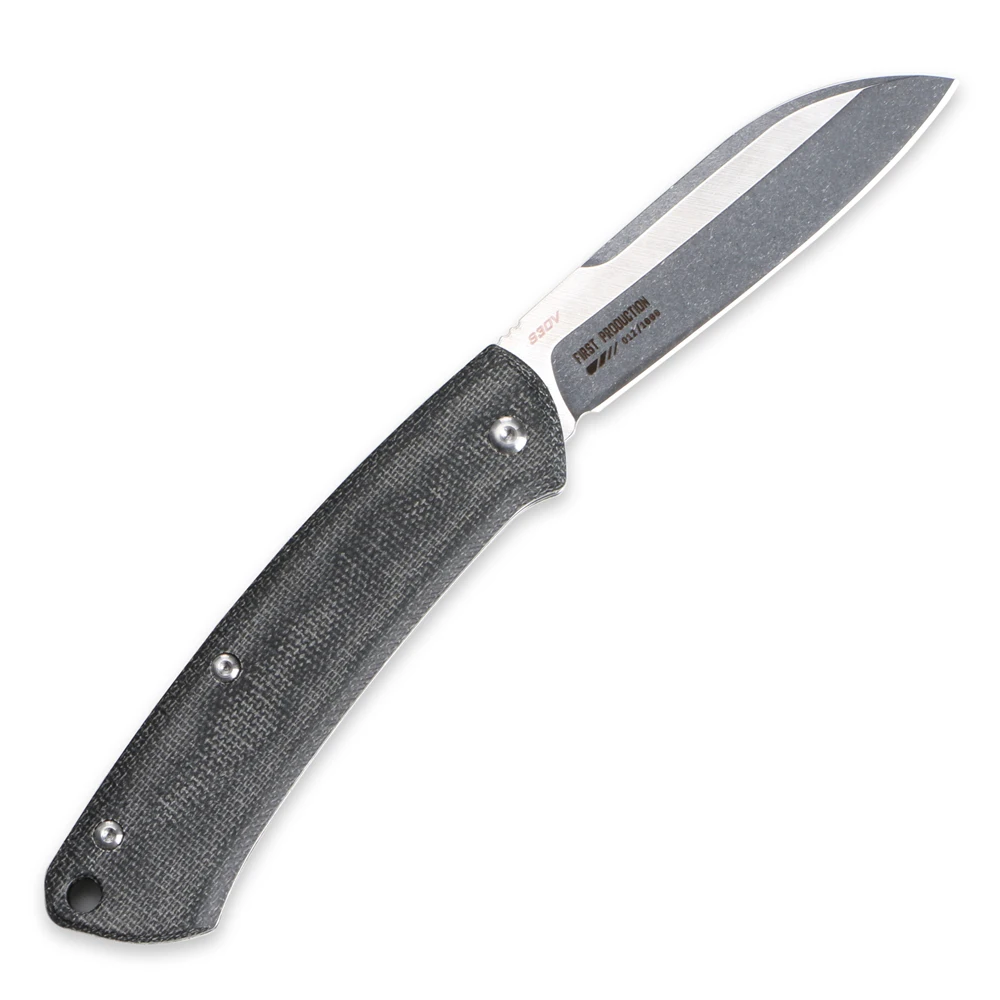 Micarta BM319 правильный раздвижной шарнир складной нож 2,8" S30V лезвие, черный холст Микарта ручки Открытый Отдых Охота EDC инструмент - Цвет: Micarta