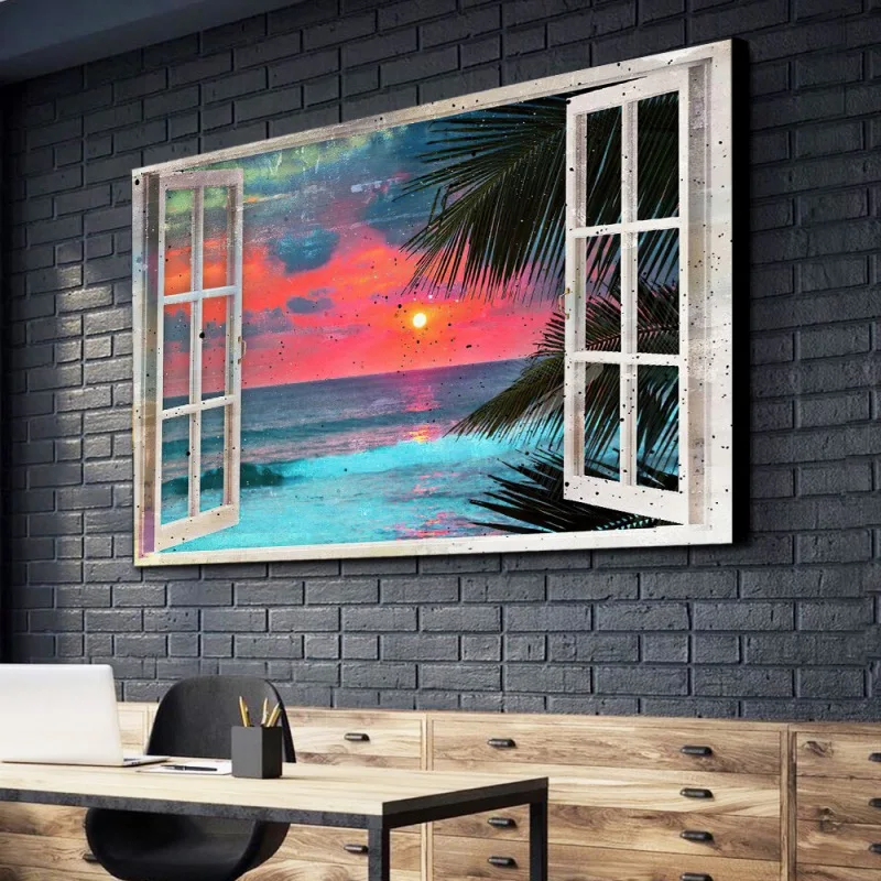 

Beautiful world outside the window Room Decor Poster Wall Art Canvas Portada De Revista Decoration Maison
