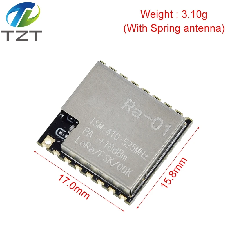 TZT Ra-01 LoRa SX1278 433Mhz Беспроводной модуль передачи распространяющегося спектра наибольшего расстояния 10KM для Arduino.