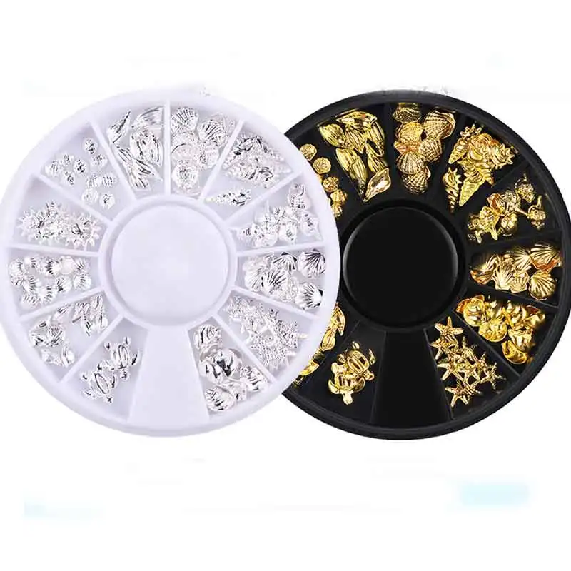 

Sea Shell nail art stud wheel decal decoration mermaid turtle craft supplies