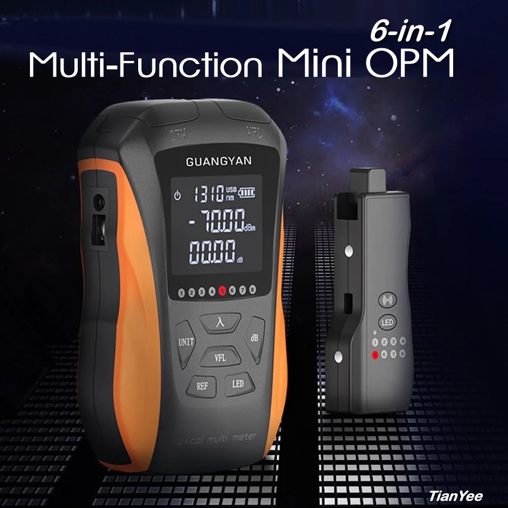 6-in-1 LED OPM VFL Multi-function Optical Power Meter Network Cable Tester Visual Fault Locator fiber optic tester 5km~15km | Мобильные