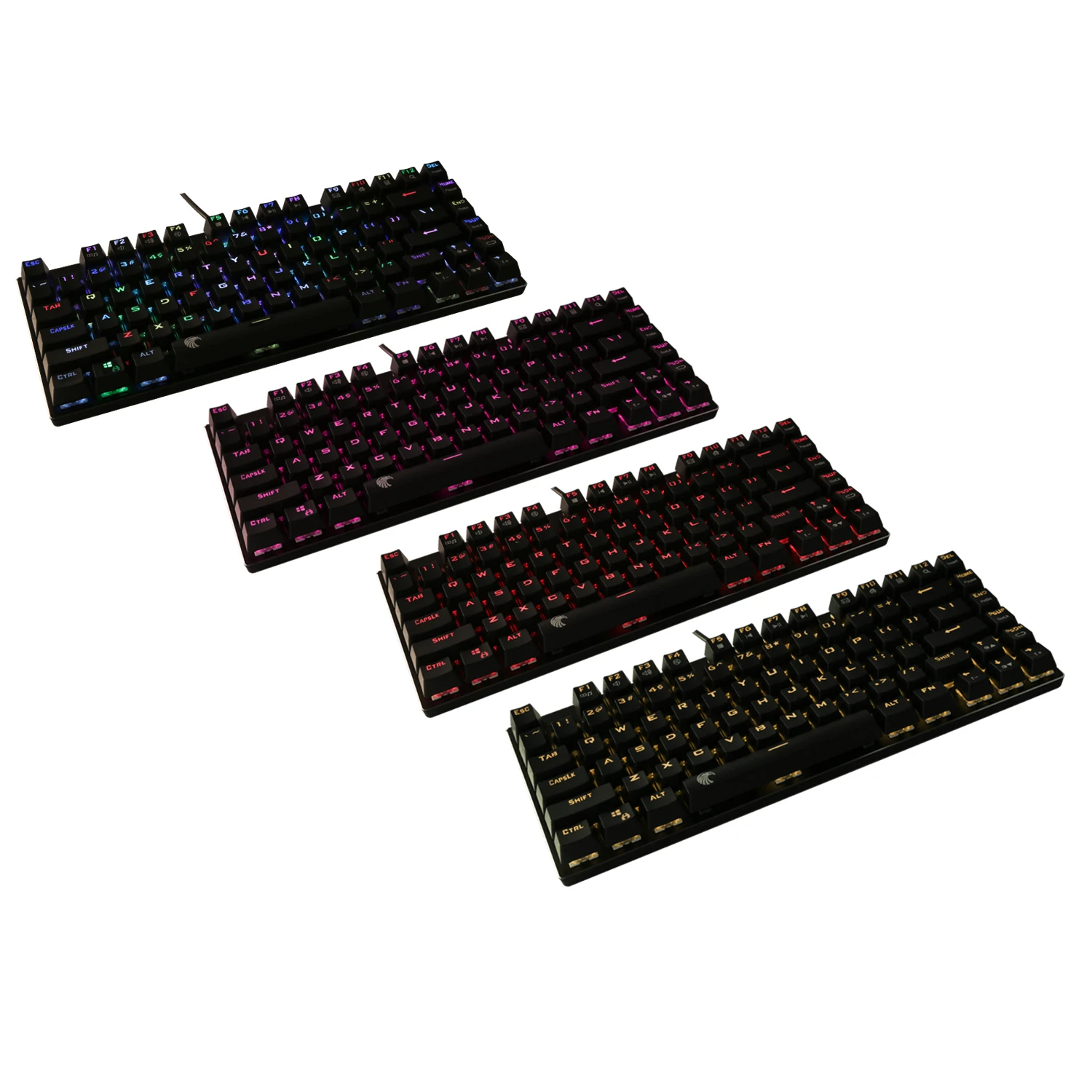 Z88 Орел TKL механическая клавиатура Outemu красный переключатели RGB светодиодный подсветкой Алюминий компактный дизайн 81 клавиш игровая клавиатура нам макет