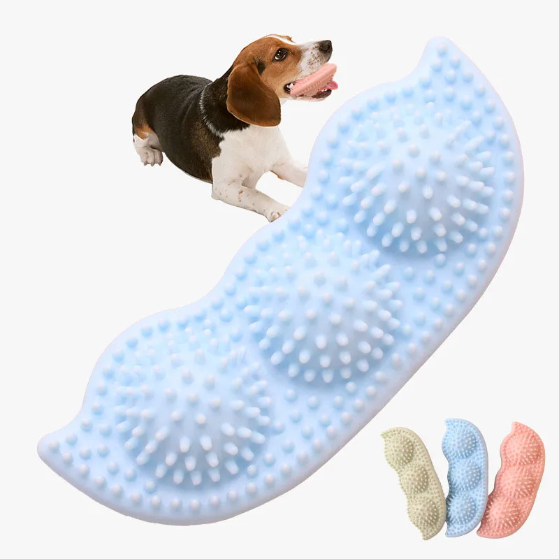 

Cute Pets Dog Toys Non Toxic Interactive Chew Cleaning Puppy Small And Medium a molar tooth Sized Dogs Simulation Peas Supplies