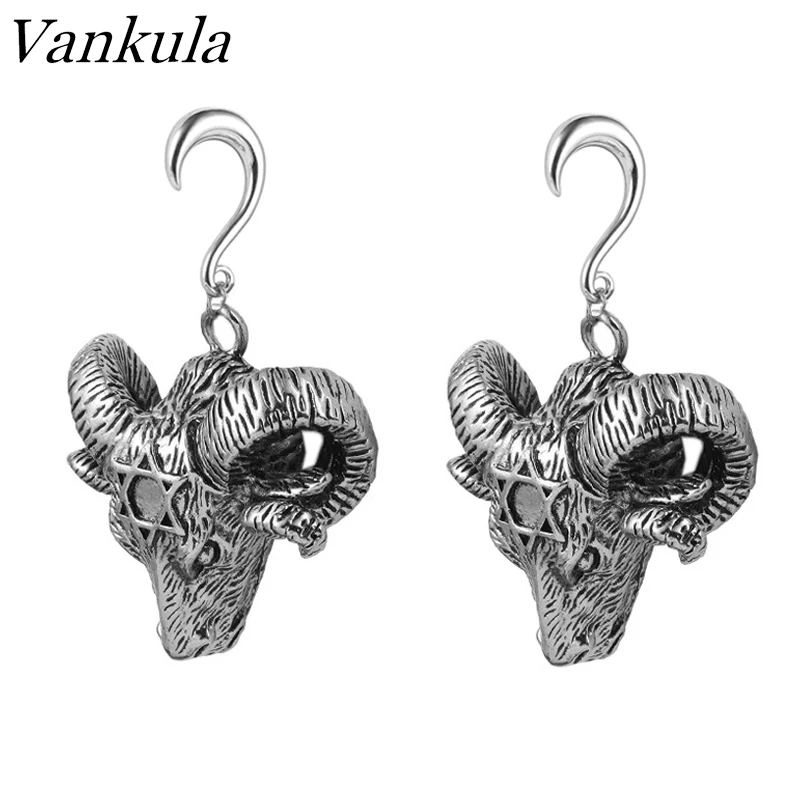 Ordinary hook Vankula, 2 шт., Новое поступление, заглушки для ушей, тоннели, ушные грузики, нержавеющая сталь, Крючок Для Пирсинга Ушей, вешалки, ювелирные изделия для тела, 4 мм, 6 мм, 8 мм - Окраска металла: Ordinary hook