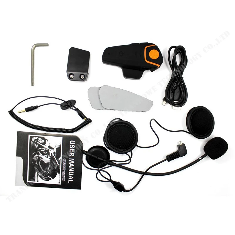 Водонепроницаемая гарнитура для шлема мотоциклетная Bluetooth FM-радио Бесплатная