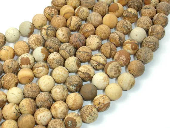 

Wholesale Dull Matte Beads,Natural Picture Jasper Beads 4mm 6mm 8mm 10mm 12mm Round Gem Stone Loose Beads,1 of 15" strand