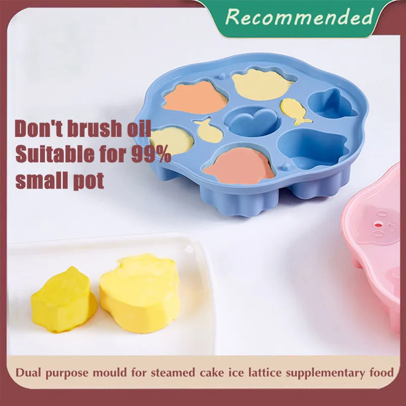 

A Box-Packed Baby Food Supplement Tool Baby Cake Pudding Steamed Cakes Jelly Molds Baking Household Food Grade Silicone Material