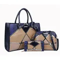 

2021 new women's suit single shoulder straddle mother bag messenger bag women's three piece splicing handbag