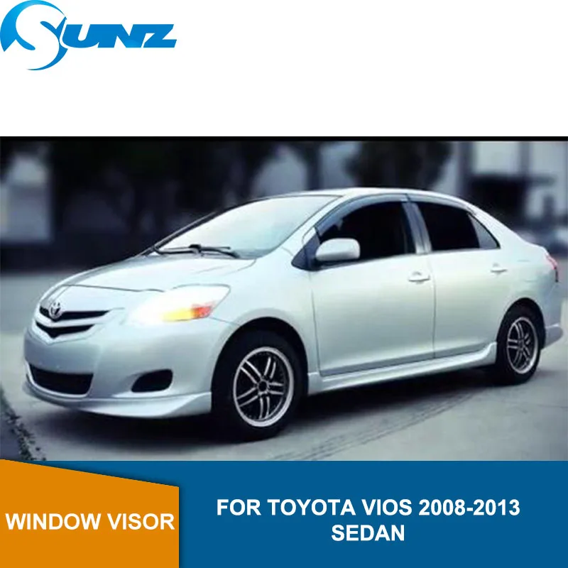 Боковых окон для Toyota VIOS 2008 2009 2010 2011 2012 2013 Седан окна козырек вентиляционный козырек от солнца и дождя дефлектор гвардии SUNZ