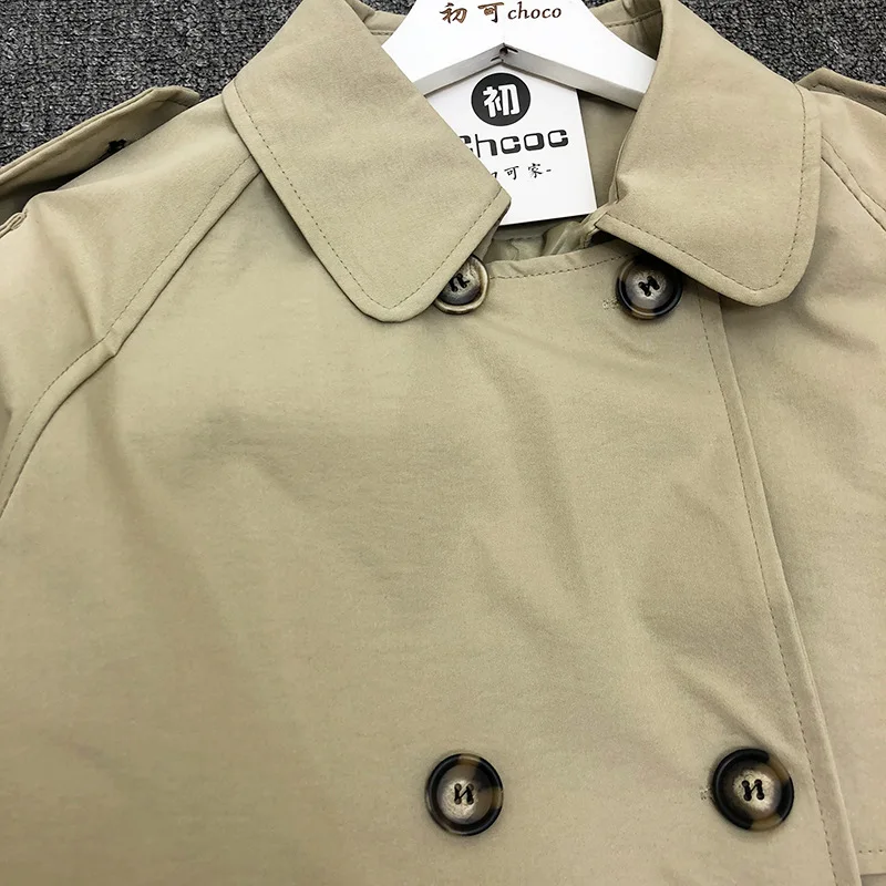 

Hot Trendy 2021 New Short Jacket Women's Korean Fashion Double-breasted Loose Coat D888