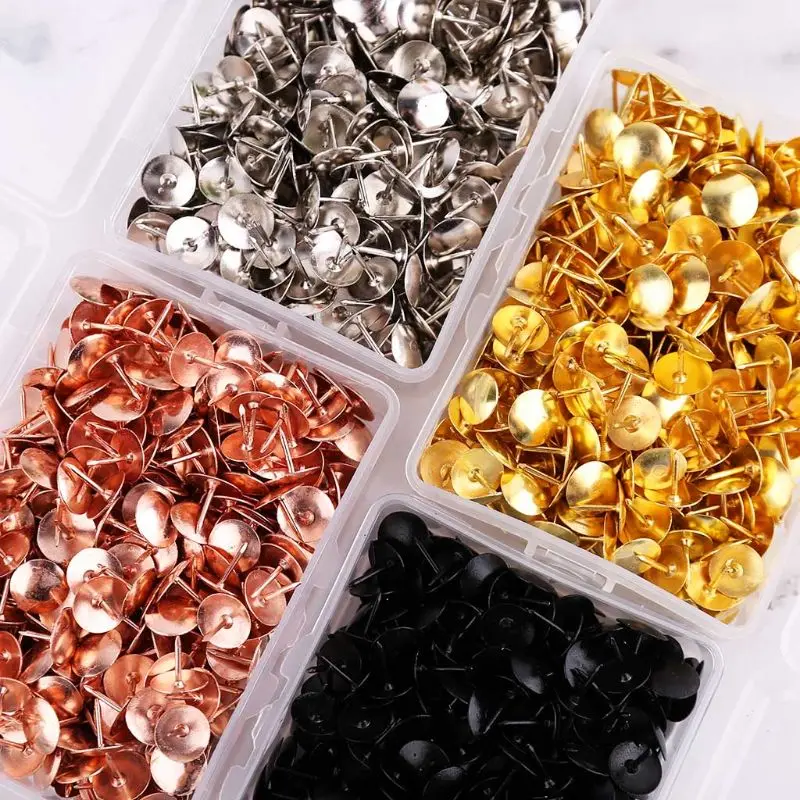 

400pcs Metal Thumbtack Drawing Pins Pushpin Cork Board Photo Wall Map Markers