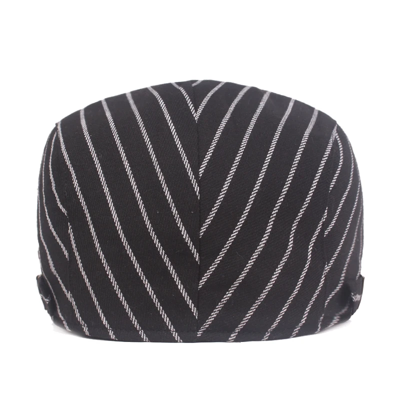 

Fashion Summer Hats for Men Women Casual Cotton Striped Beret Caps Gorras Planas England British Retro Boinas Flat Caps Berets