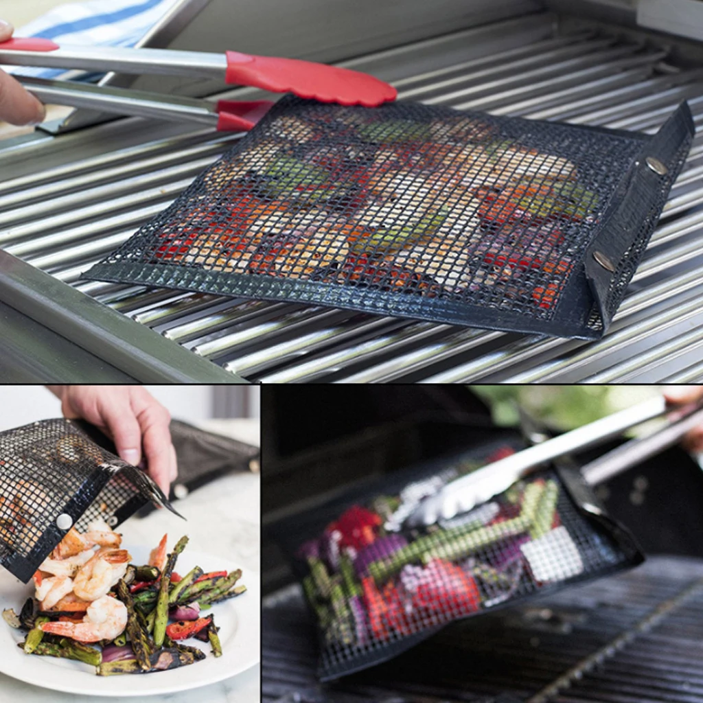 Hot New Non-Stick Mesh Grilling Bag Outdoor Picnic Tool Barbecue Reusable And Easy To Clean BBQ Bake | Дом и сад