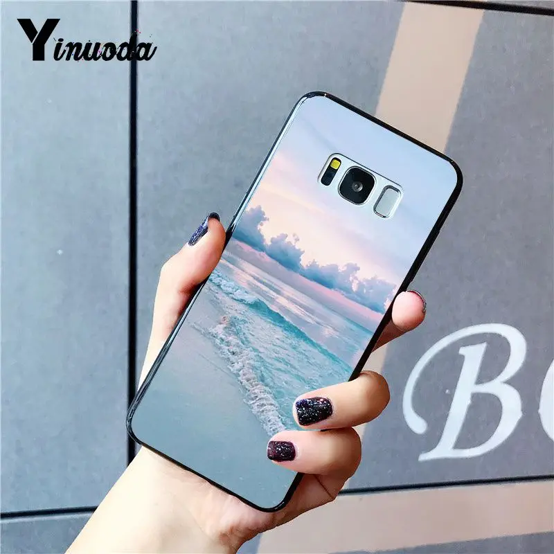 Yinuoda синий морской Чехол черный мягкий чехол для телефона samsung Galaxy S9 plus S7 edge S6 edge plus S10 S8 plus чехол